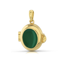 Magiczne puzderko Moon Magic z Agatem Zielonym kamieniem równowagi emocjonalnej idealnym na przewlekły stres złoto próba 585